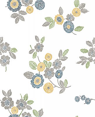 Malaga Grey Floral Wallpaper