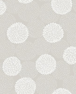 Blithe Taupe Floral Wallpaper