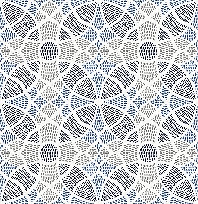 Zazen Blue Geometric Wallpaper