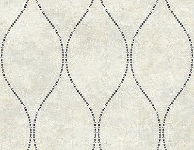 Eira Ivory Marble Ogee Wallpaper