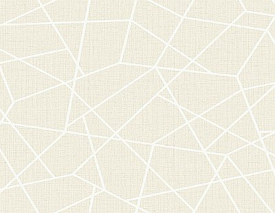 Heath Cream Geometric Linen Wallpaper