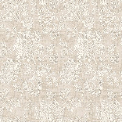 Tansy Neutral Floral Scroll Wallpaper