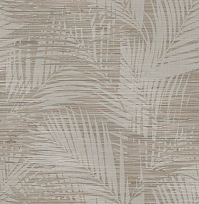 Motmot Taupe Palm Wallpaper