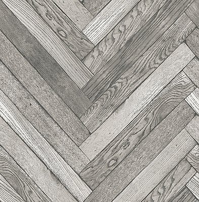 Altadena Grey Diagonal Wood Wallpaper