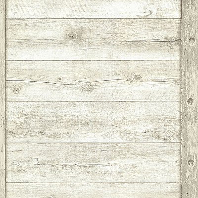 Absaroka Off-White Shiplap Wallpaper