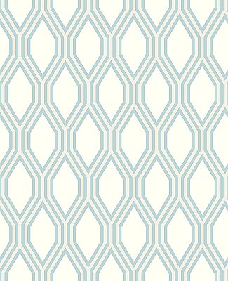 Honeycomb Light Blue Geometric Wallpaper
