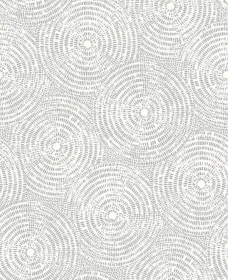 Ripple Grey Shibori Wallpaper