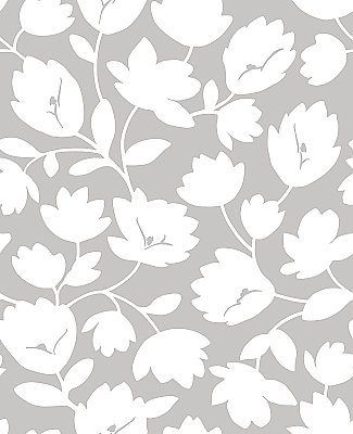 Astrid Grey Floral Wallpaper