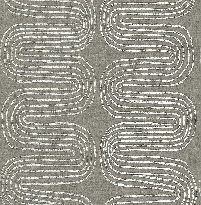 Zephyr Brown Abstract Stripe Wallpaper