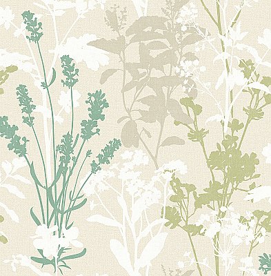 Santa Lucia Green Wild Flowers Wallpaper