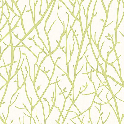 Kaden Lime Branches Wallpaper