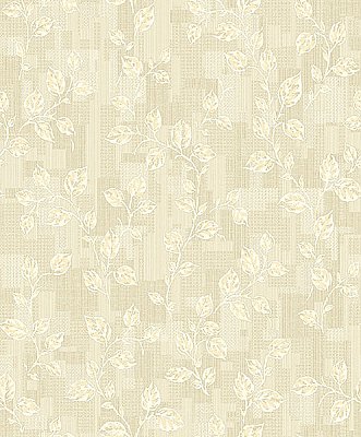 Child Cream Leaf Patchwork Wallpaper