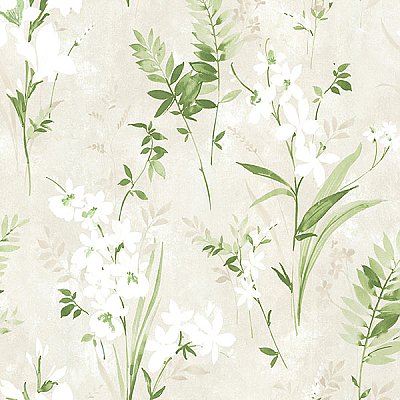 Turner Cream Watercolor Floral Wallpaper