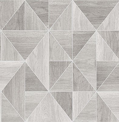 Simpson Light Grey Geometric Wood Wallpaper