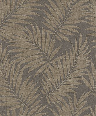 Edomina Dark Brown Palm Wallpaper