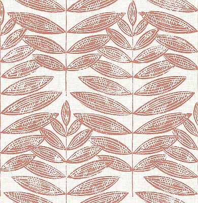 Akira Coral Leaf Wallpaper