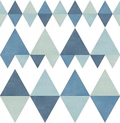 Trilogy Blue Geometric Wallpaper