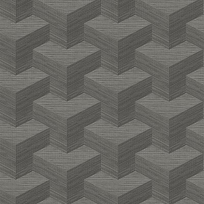 Y Knot Grey Geometric Texture Wallpaper