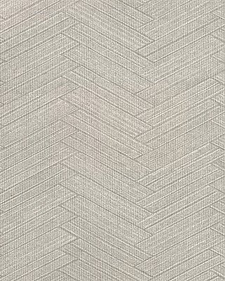 Karma Light Grey Herringhone Weave Wallpaper