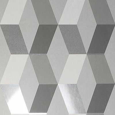 Rochelle Grey Geometric Wallpaper