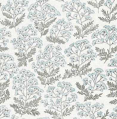 Floret Blue Floral Wallpaper