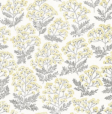 Floret Yellow Floral Wallpaper
