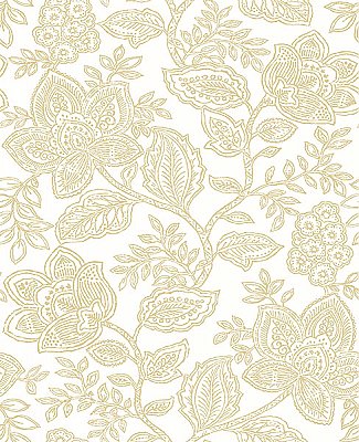 Larkin Khaki Floral Wallpaper