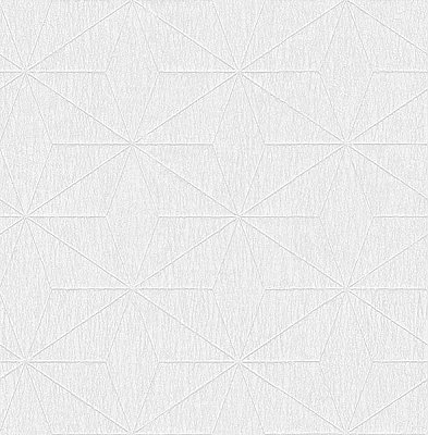 Bernice White Diamond Geometric Wallpaper