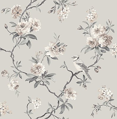 Chinoiserie Stone Floral Wallpaper