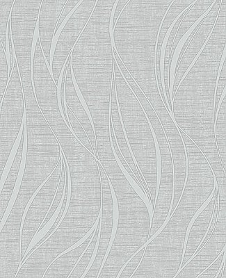 Orson Silver Wave Wallpaper