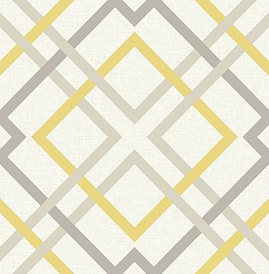 Saltire Emile Yellow Lattice Wallpaper