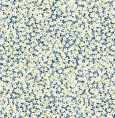 Giverny Blue Miniature Floral Wallpaper