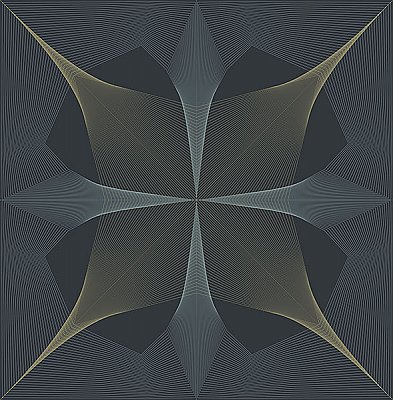 Radius Navy Geometric Wallpaper