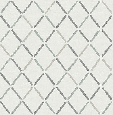 Allotrope Grey Linen Geometric Wallpaper
