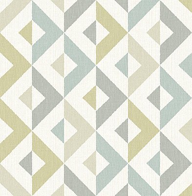 Seesaw Grey Geometric Faux Linen Wallpaper