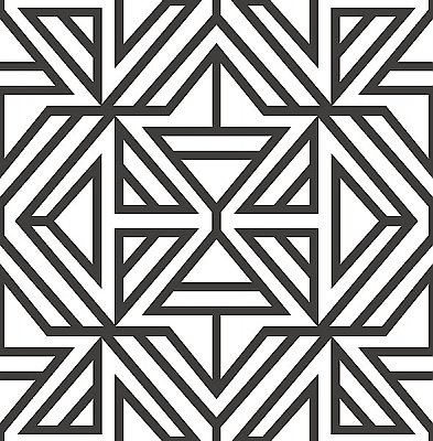 Helios Black Geometric Wallpaper