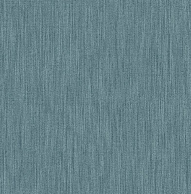 Chenille Blue Faux Linen Wallpaper