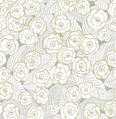 Emery Grey Floral Wallpaper
