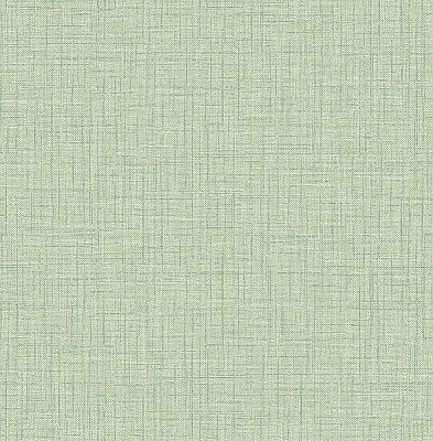 Jocelyn Light Green Faux Linen Wallpaper