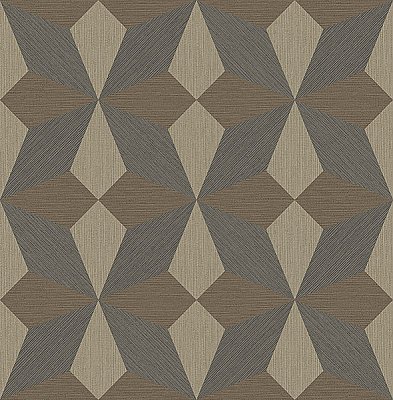 Valiant Multicolor Faux Grasscloth Geometric Wallpaper