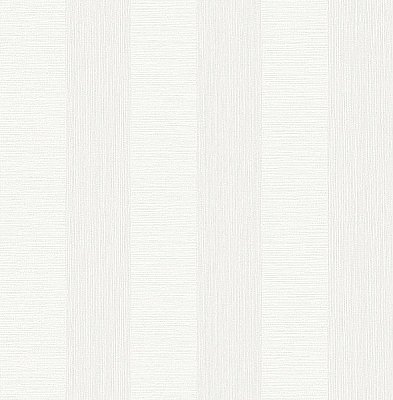 Intrepid White Faux Grasscloth Stripe Wallpaper