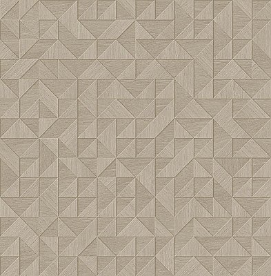 Gallerie Beige Geometric Wood Wallpaper