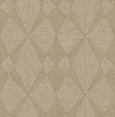 Intrinsic Light Brown Geometric Wood Wallpaper