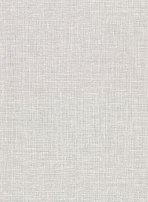 Upton Light Grey Faux Linen Wallpaper
