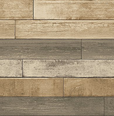 Porter Wheat Weathered Plank Wallpaper