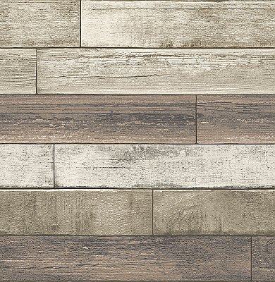 Porter Coffee Weathered Plank Wallpaper