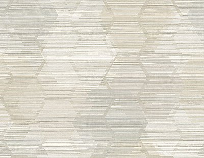 Jabari Beige Geometric Faux Grasscloth Wallpaper