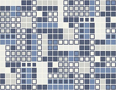 Bantry Blue Geometric Wallpaper