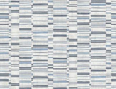 Fresnaye Blue Linen Stripe Wallpaper