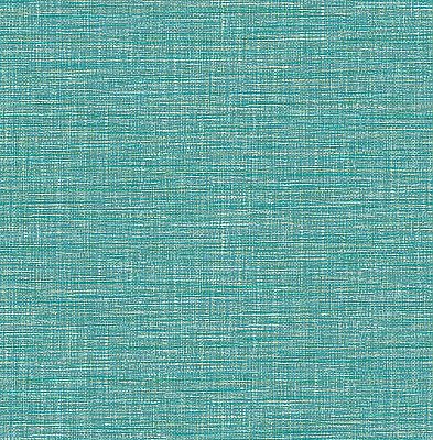 Exhale Turquoise Woven Texture Wallpaper